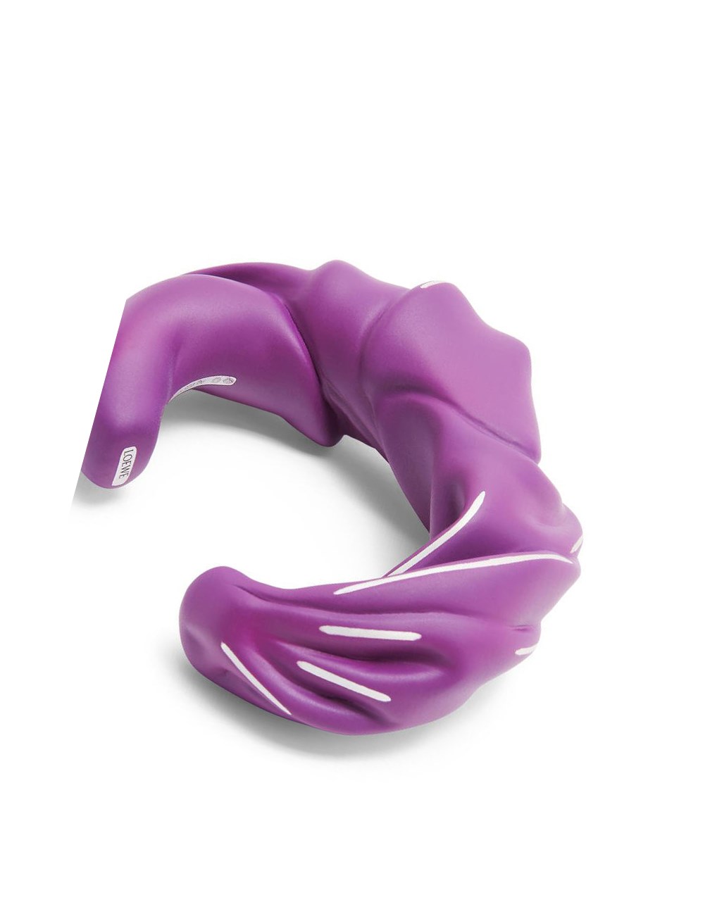 Loewe Large nappa twist cuff in sterling silver Fushia | 5379BSQEA