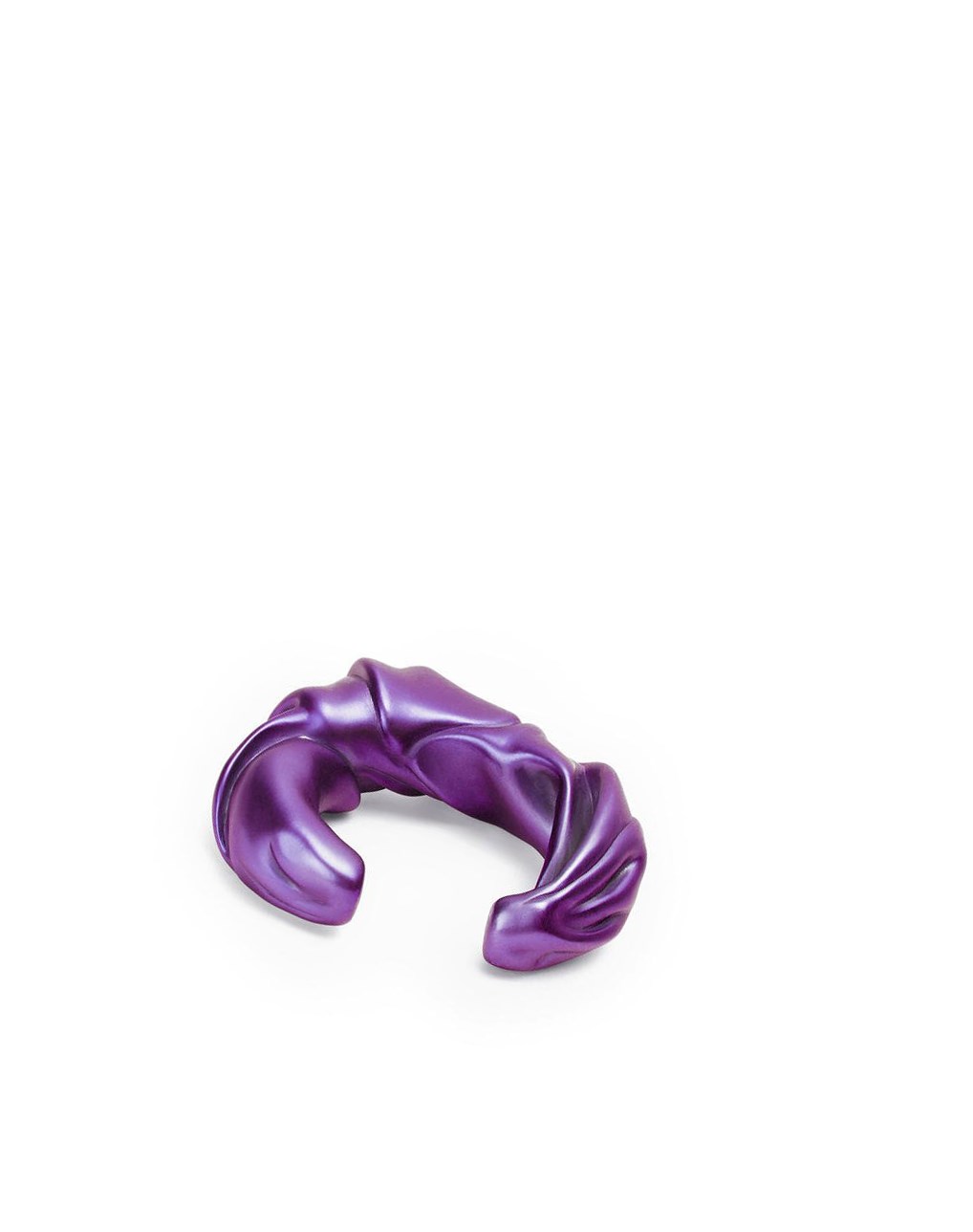 Loewe Large nappa twist cuff in sterling silver Violette Foncé | 9758XMRBL