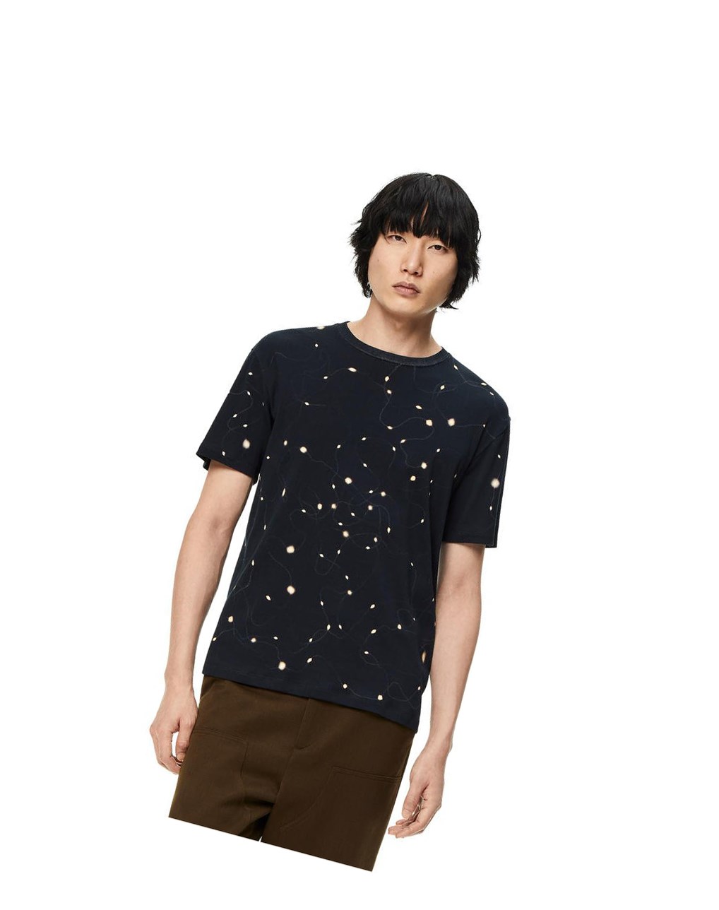 Loewe Lights print T-shirt in cotton Noir | 4753TEBDW