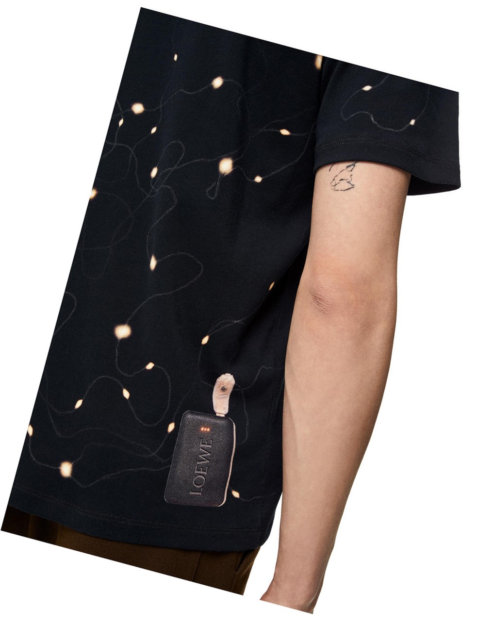 Loewe Lights print T-shirt in cotton Noir | 4753TEBDW