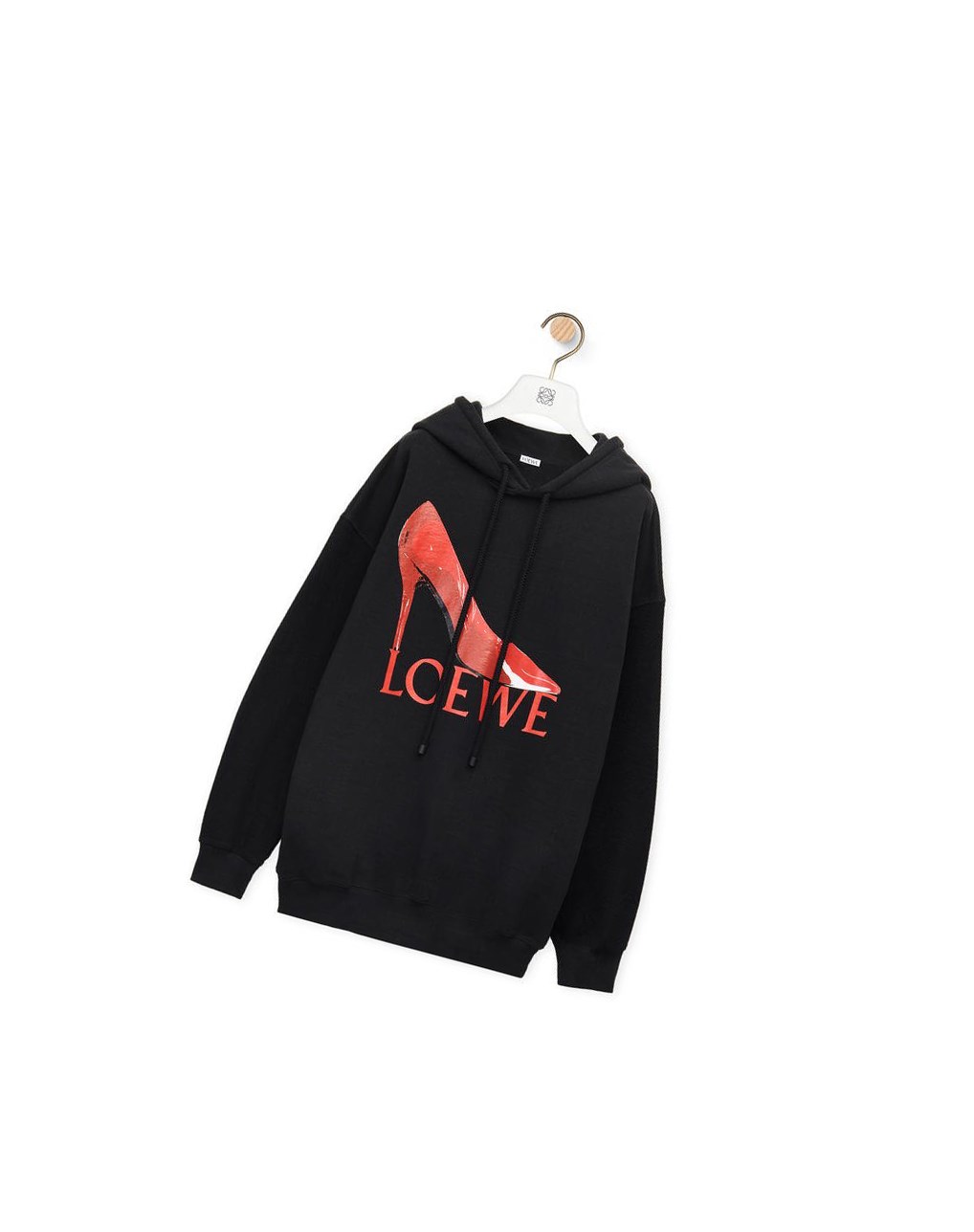 Loewe Loewe pump hoodie in cotton Noir Rouge | 3276EHGBM