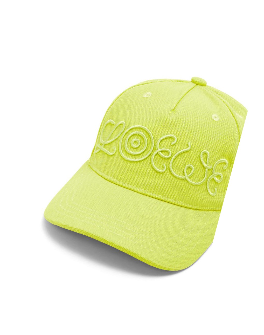 Loewe Logo cap in canvas Jaune | 7954YULDP