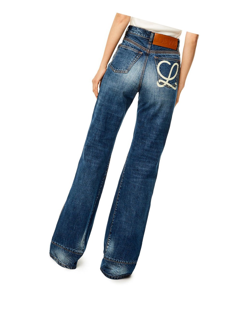 Loewe Logo jeans in denim Washed Denim | 8741TKHUV