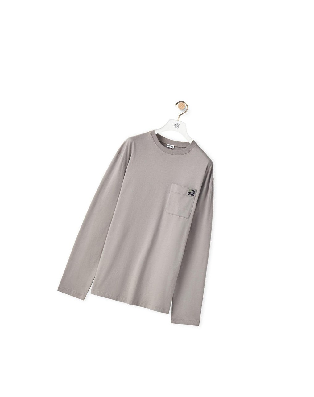 Loewe Long sleeve T-shirt in cotton Grise Foncé | 0437UTCJQ