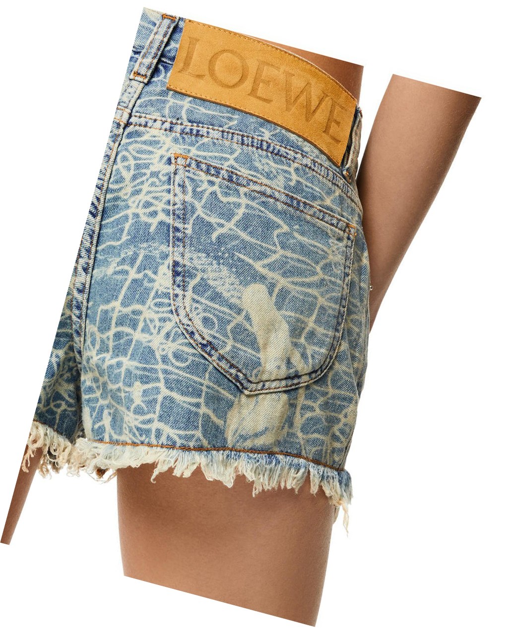 Loewe Mermaid shorts in denim Indigo | 6403WFMPN