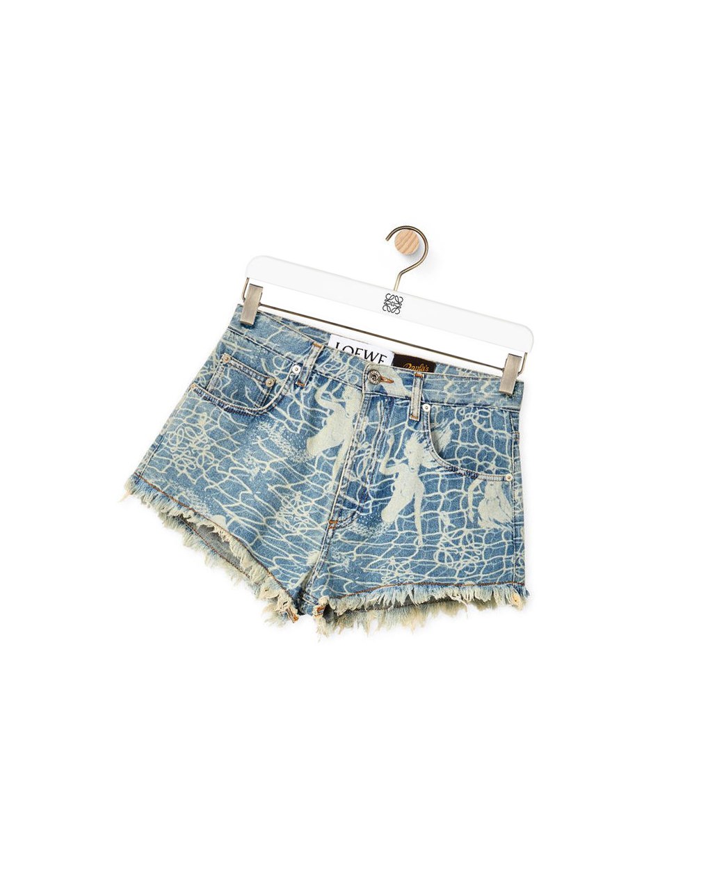 Loewe Mermaid shorts in denim Indigo | 6403WFMPN