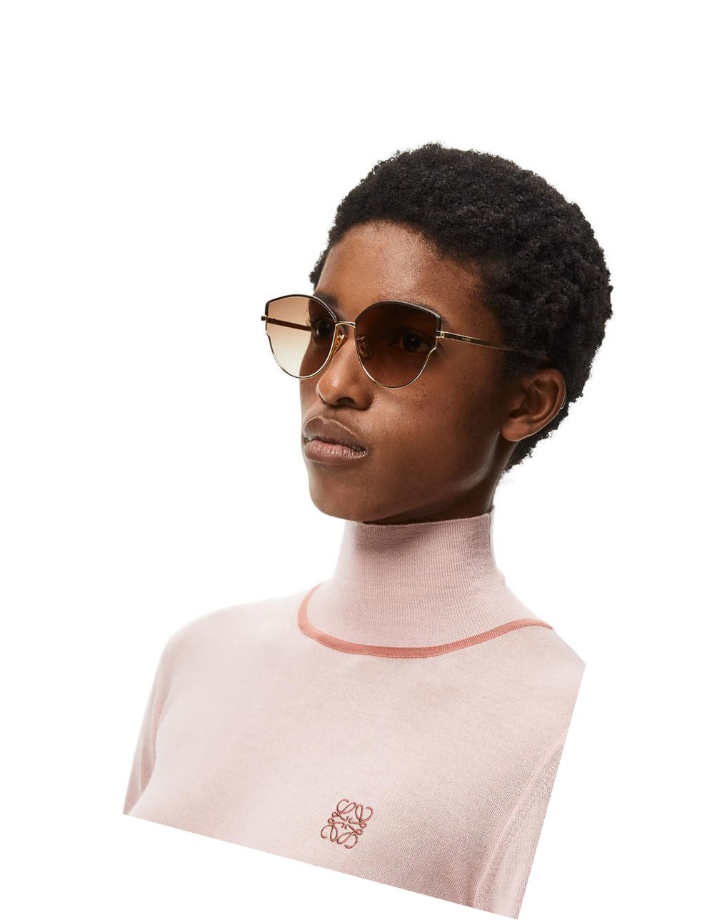 Loewe Metal butterfly sunglasses Marron Doré | 5973OVKXE