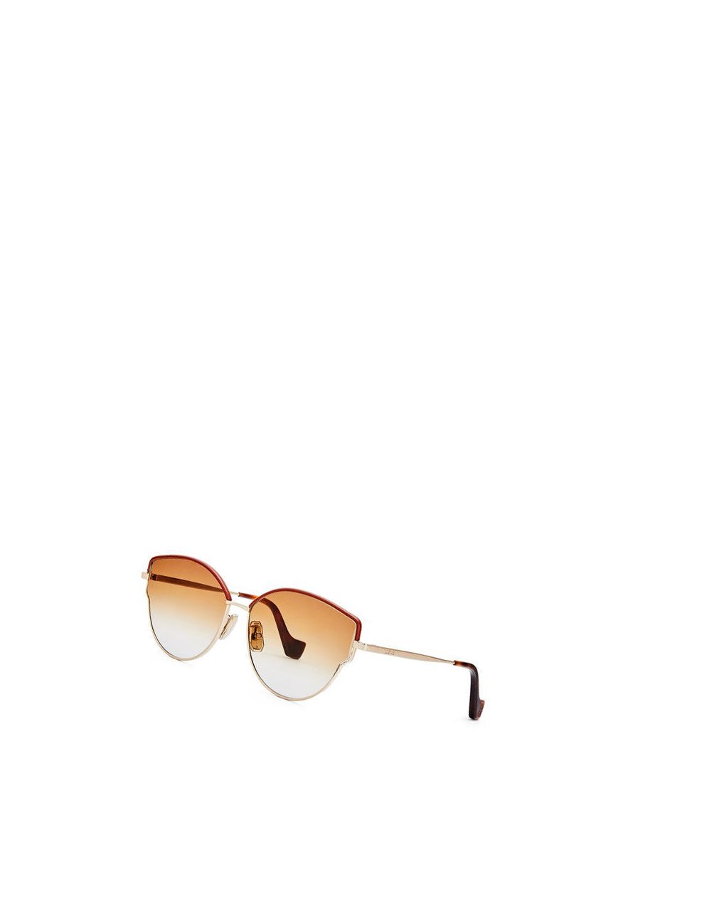 Loewe Metal butterfly sunglasses Marron Rose Doré | 9615EYGUS