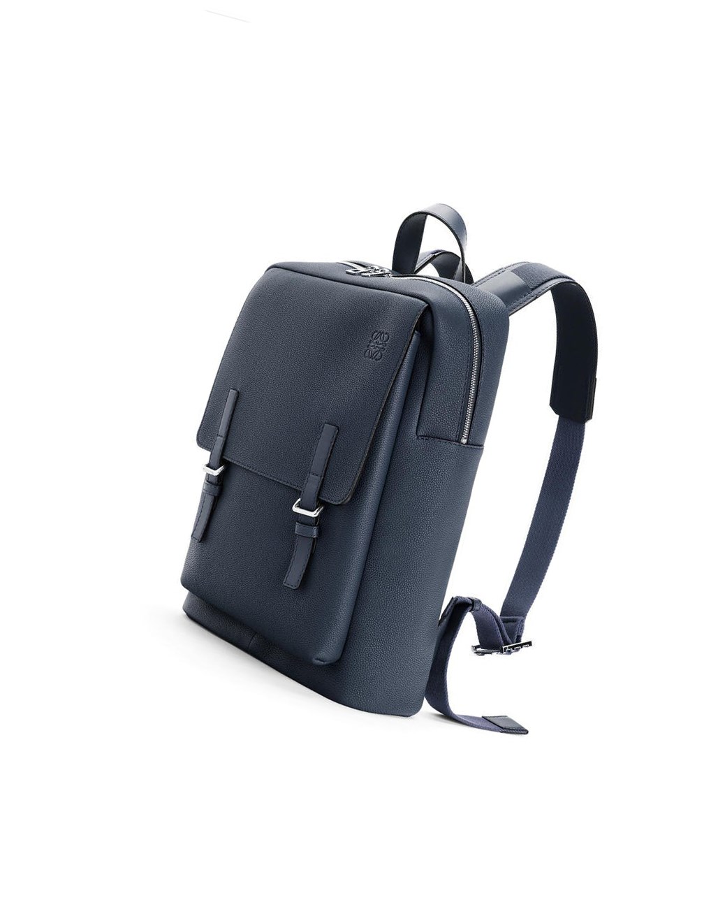 Loewe Military Backpack in soft grained calfskin Ocean | 4738PVCJT