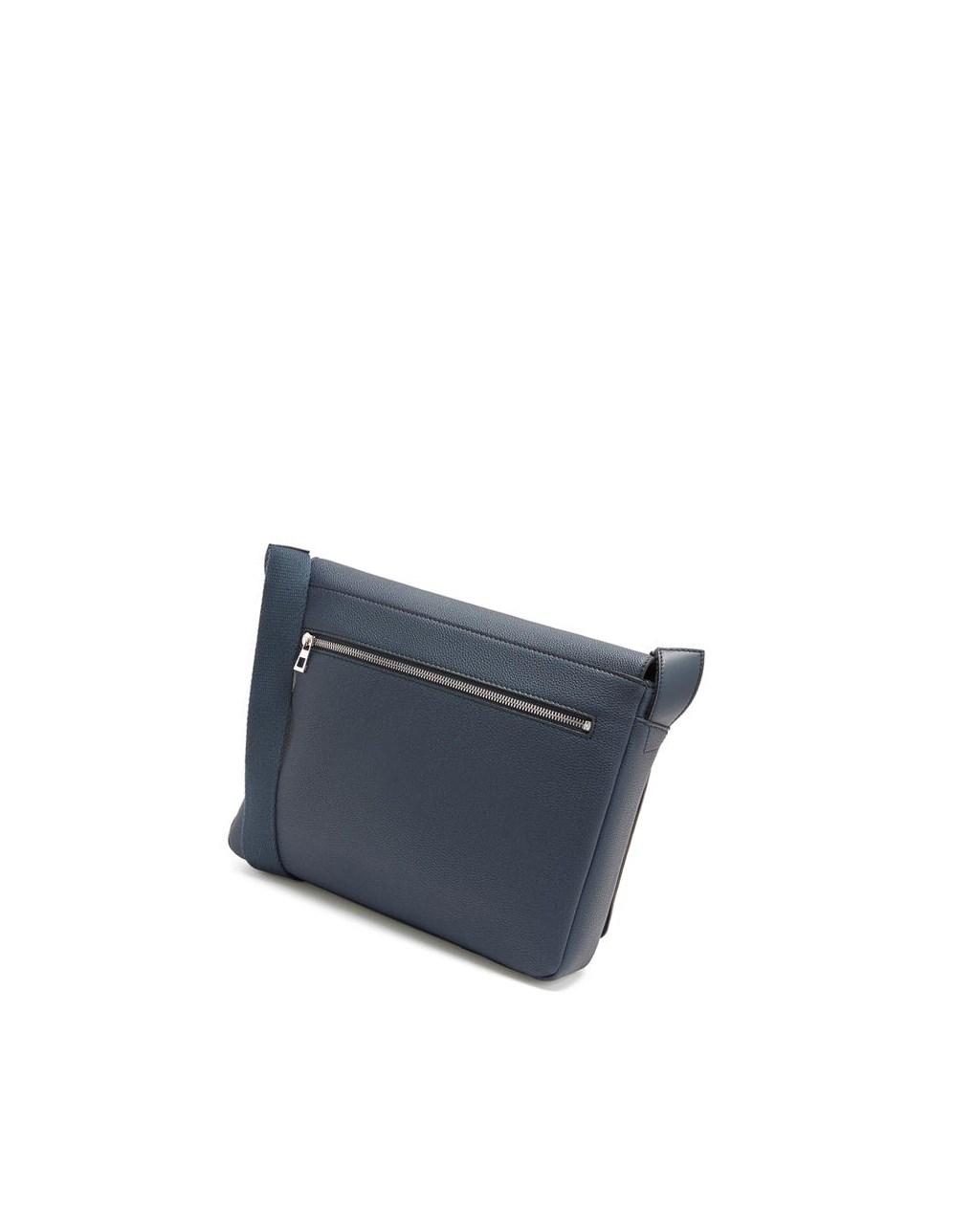 Loewe Military Messenger Bag in soft grained calfskin Ocean | 2639FGNLR