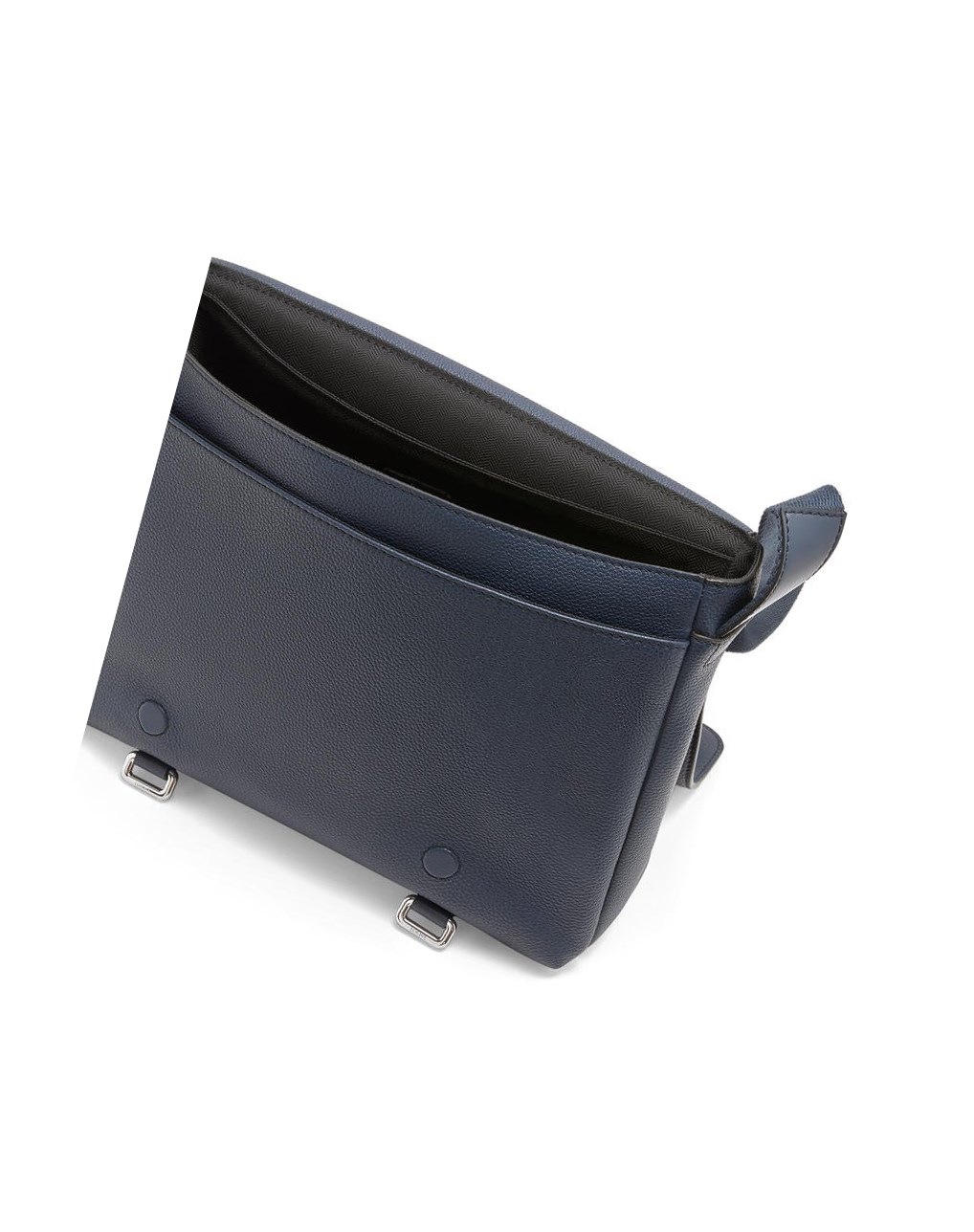 Loewe Military Messenger Bag in soft grained calfskin Ocean | 2639FGNLR