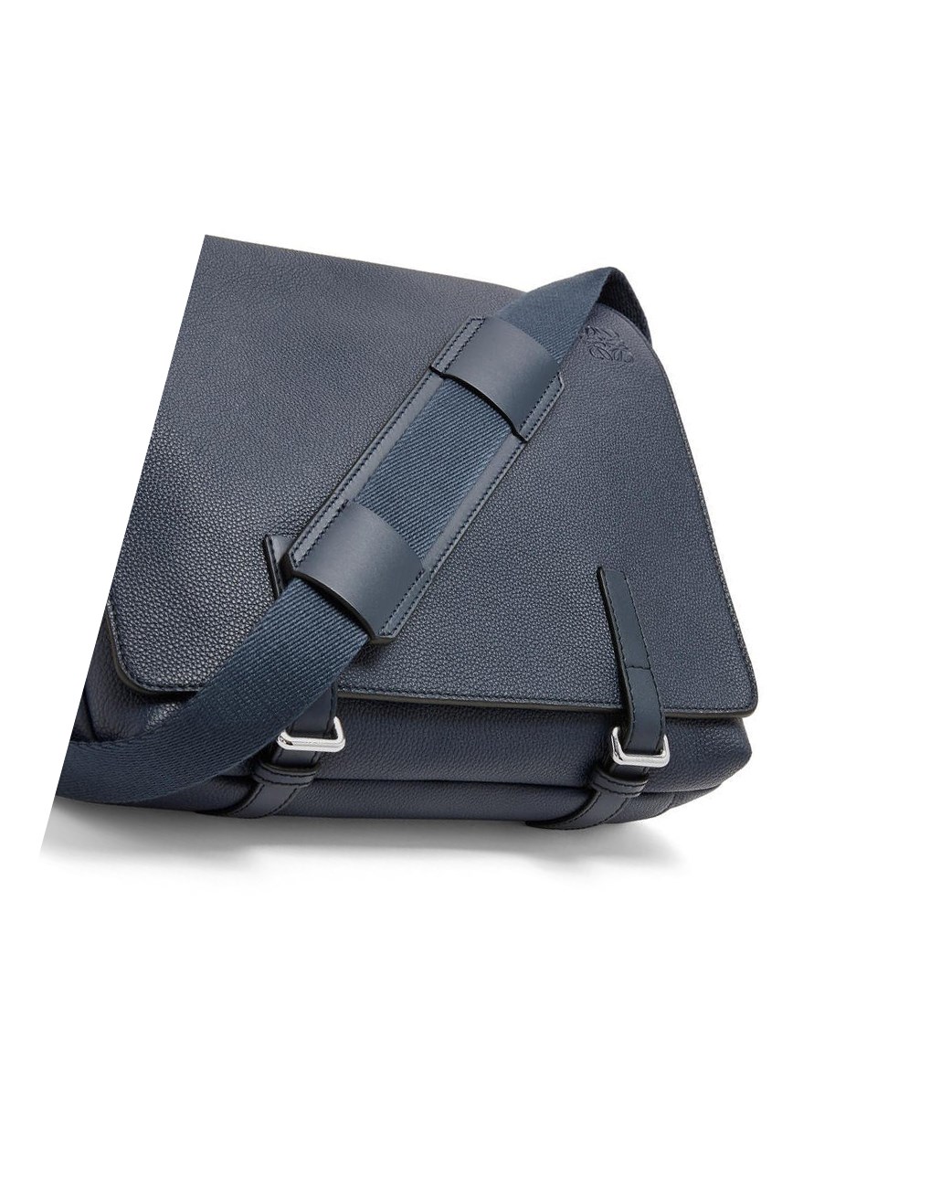 Loewe Military Messenger Bag in soft grained calfskin Ocean | 2639FGNLR