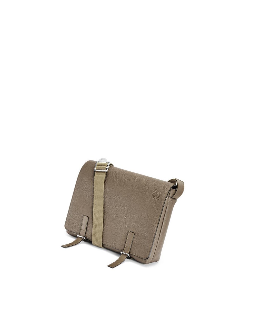 Loewe Military Messenger Bag in soft grained calfskin Noir | 9425PWSME