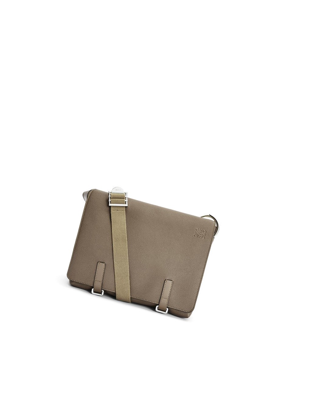 Loewe Military Messenger Bag in soft grained calfskin Noir | 9425PWSME