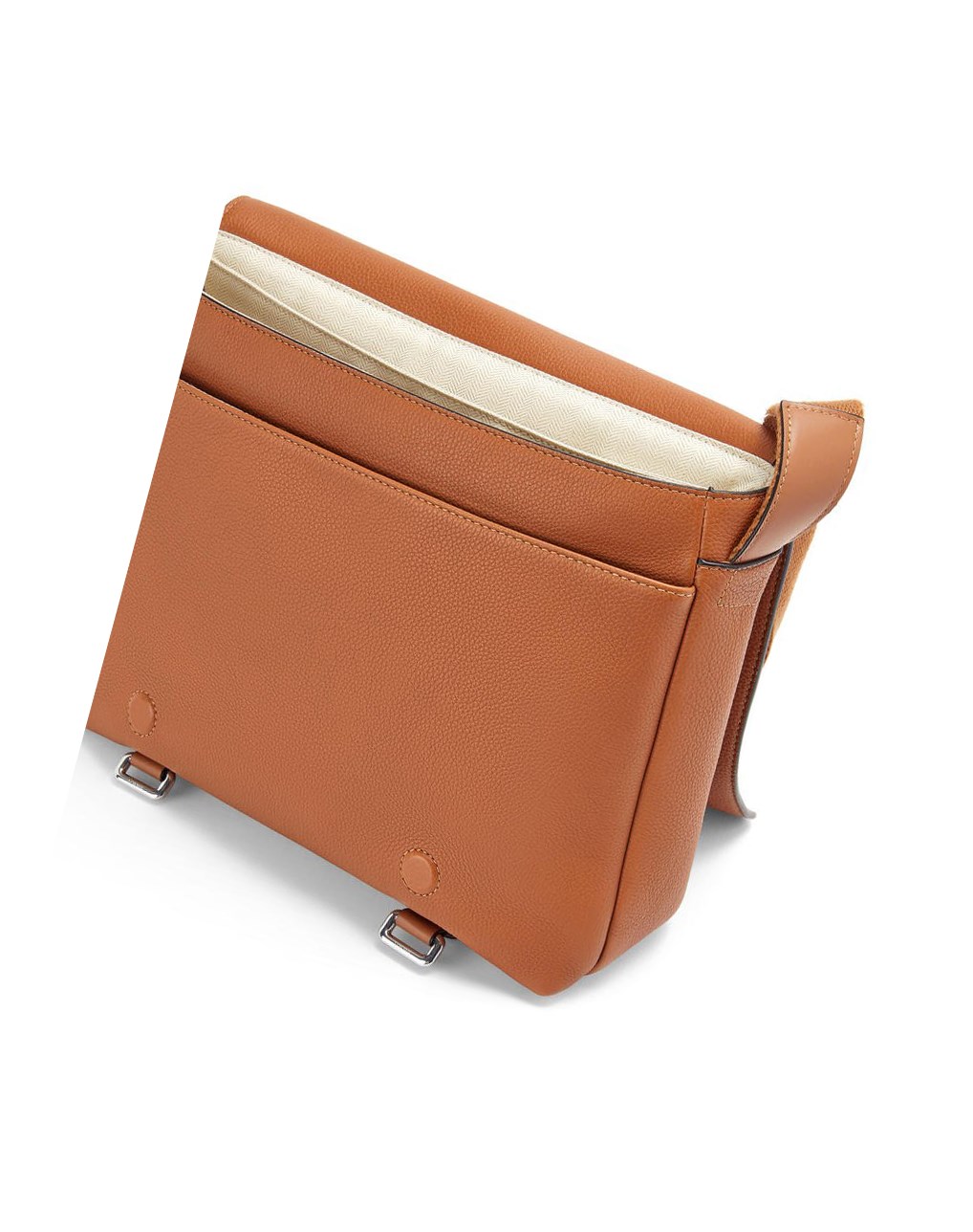 Loewe Military Messenger Bag in soft grained calfskin Tan | 9824AVRTS