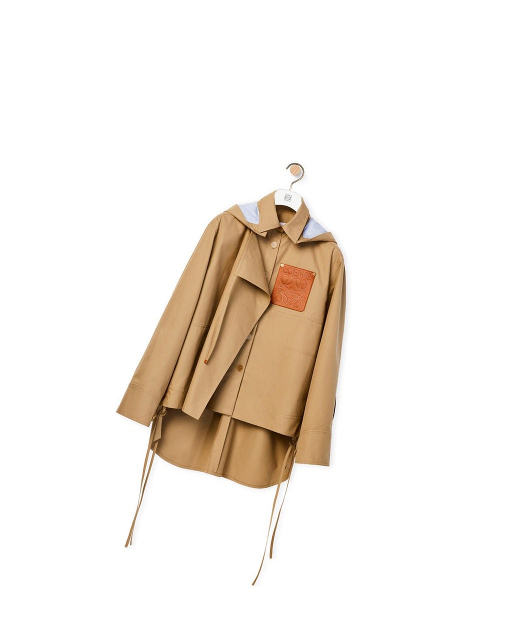 Loewe Military hooded parka in cotton Sweet Caramel | 9173DQRYG