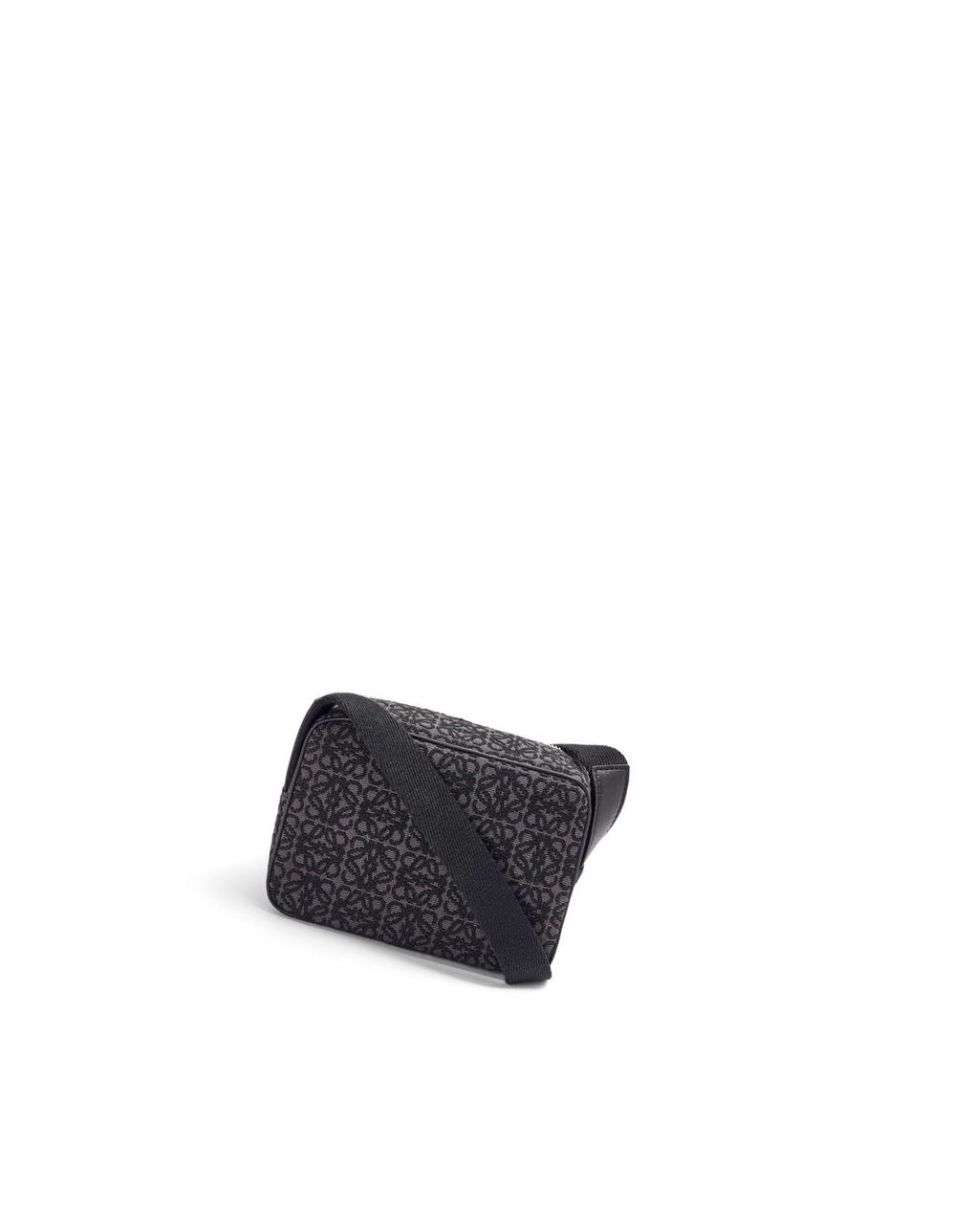 Loewe Mini Camera bag in Anagram jacquard and calfskin Noir | 0467HKDAT