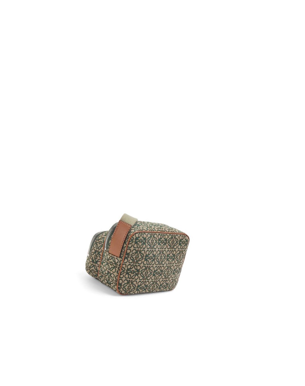 Loewe Mini Camera bag in Anagram jacquard and calfskin Kaki Vert | 3940FLVZE