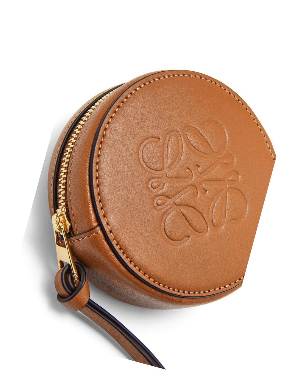 Loewe Mini Cookie pouch in soft calfskin Tan | 0891FWJOI