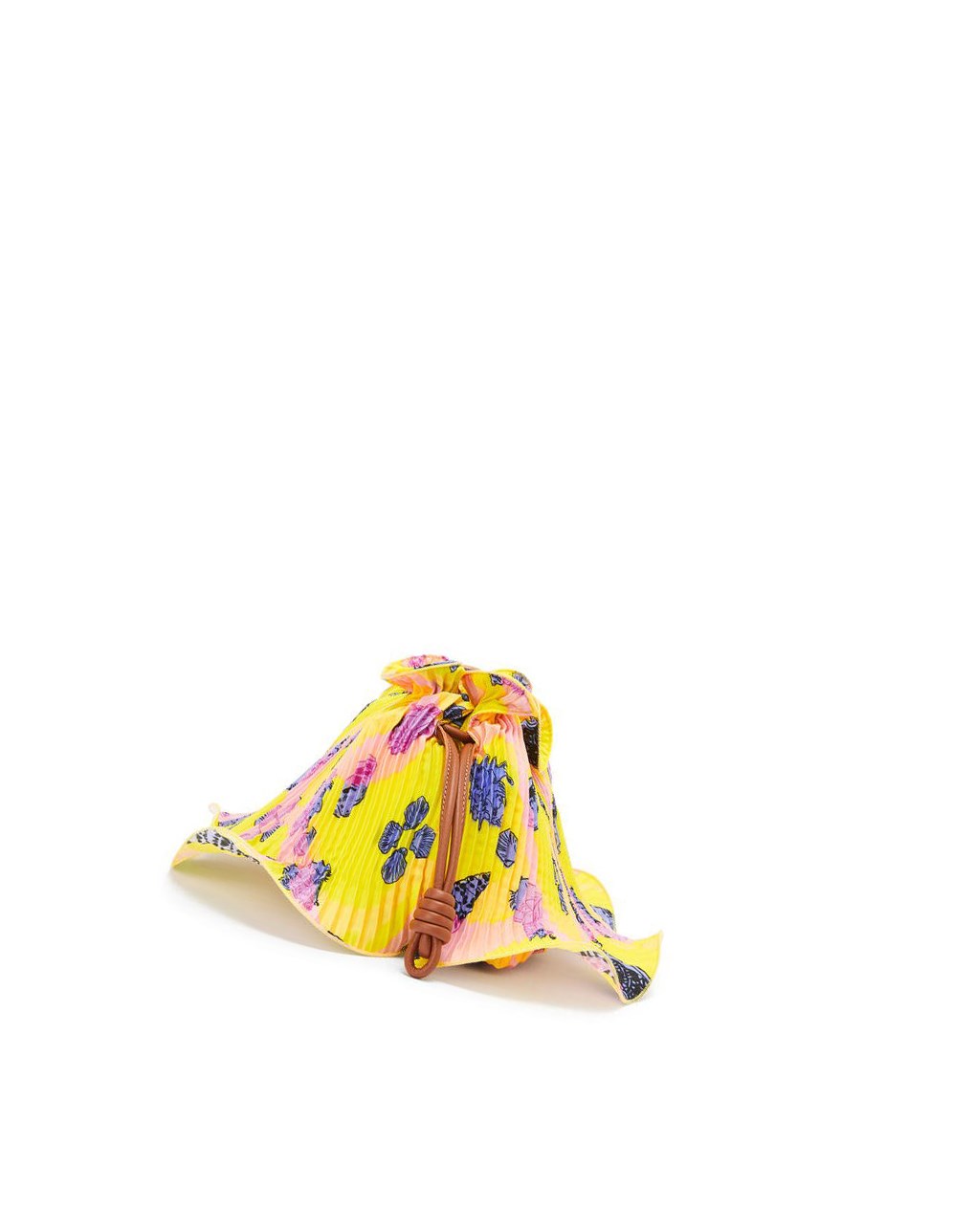 Loewe Mini Flamenco Clutch in textile and calfskin Jaune | 5763PEOZN