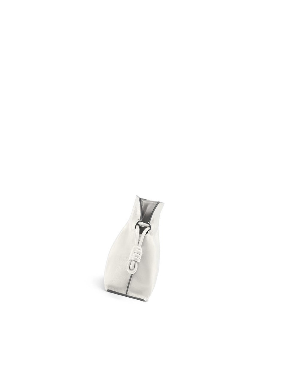 Loewe Mini Flamenco clutch in nappa calfskin Blanche | 0143THAWB