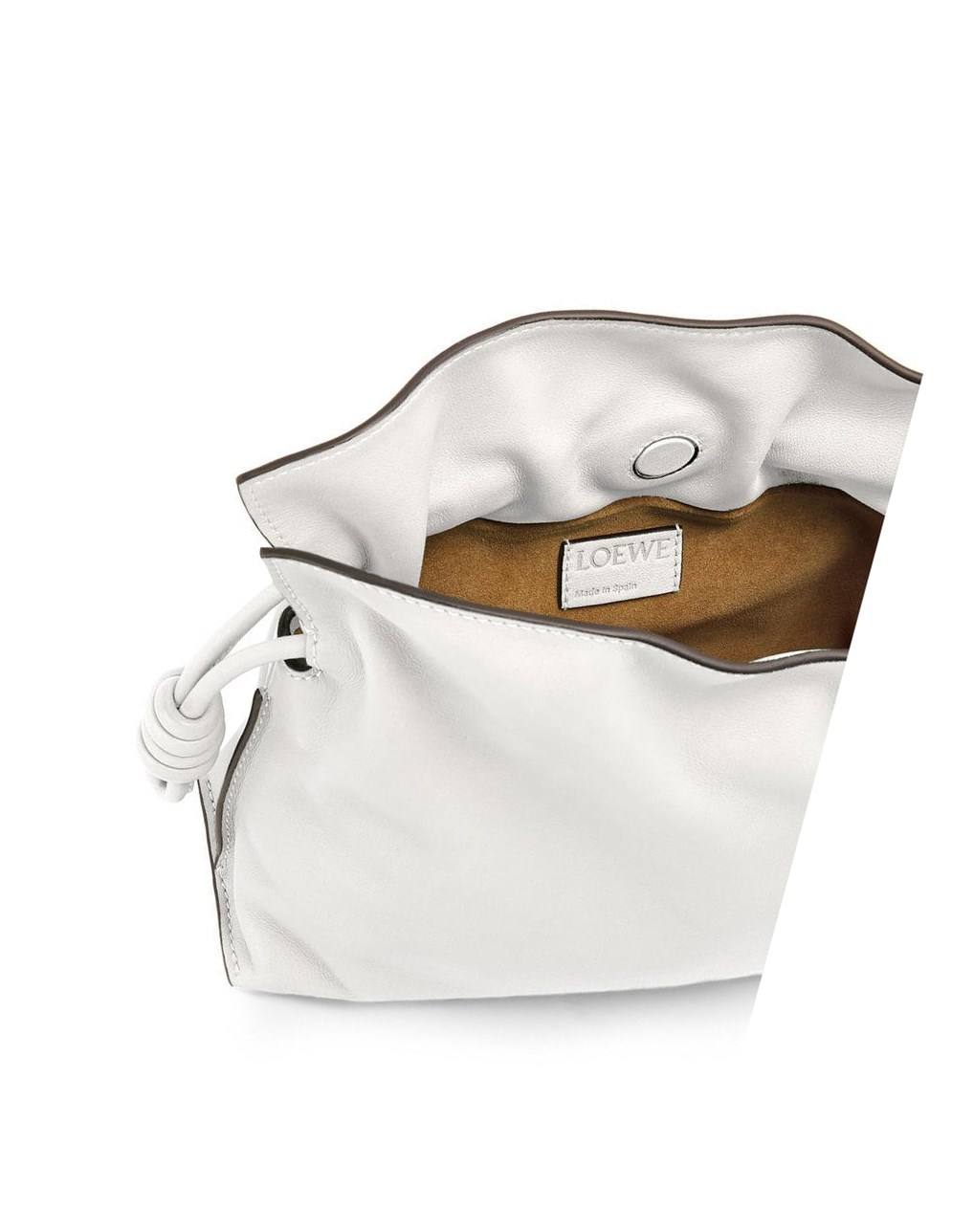 Loewe Mini Flamenco clutch in nappa calfskin Blanche | 0143THAWB