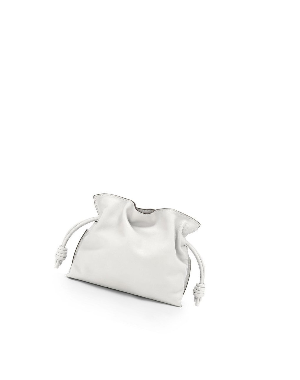 Loewe Mini Flamenco clutch in nappa calfskin Blanche | 0143THAWB