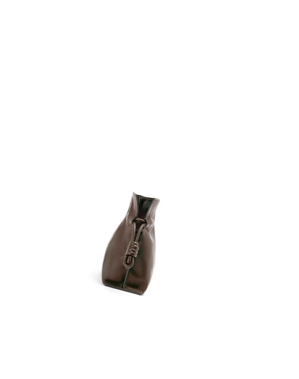 Loewe Mini Flamenco clutch in nappa calfskin Chocolat | 0273MNUSG