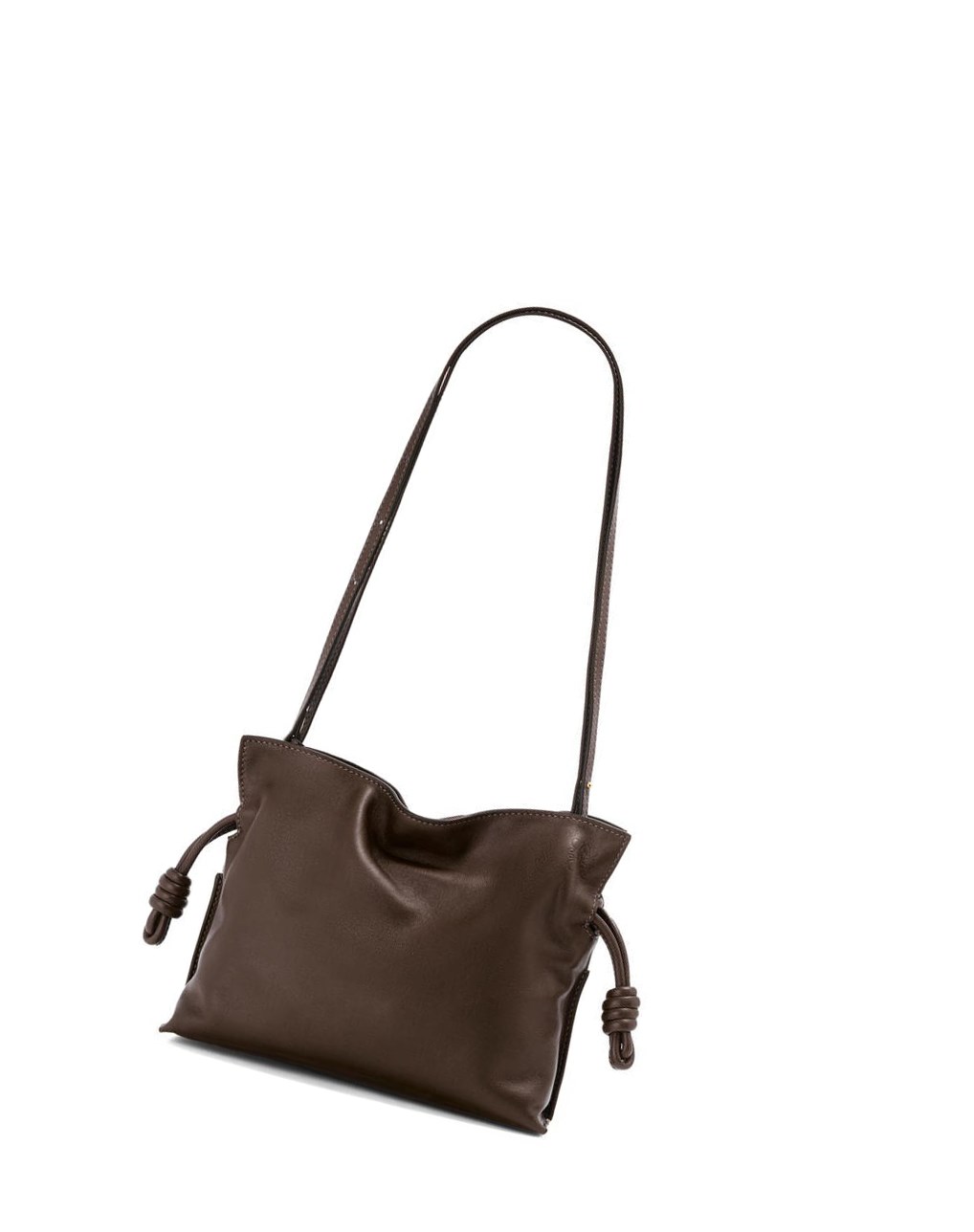 Loewe Mini Flamenco clutch in nappa calfskin Chocolat | 0273MNUSG