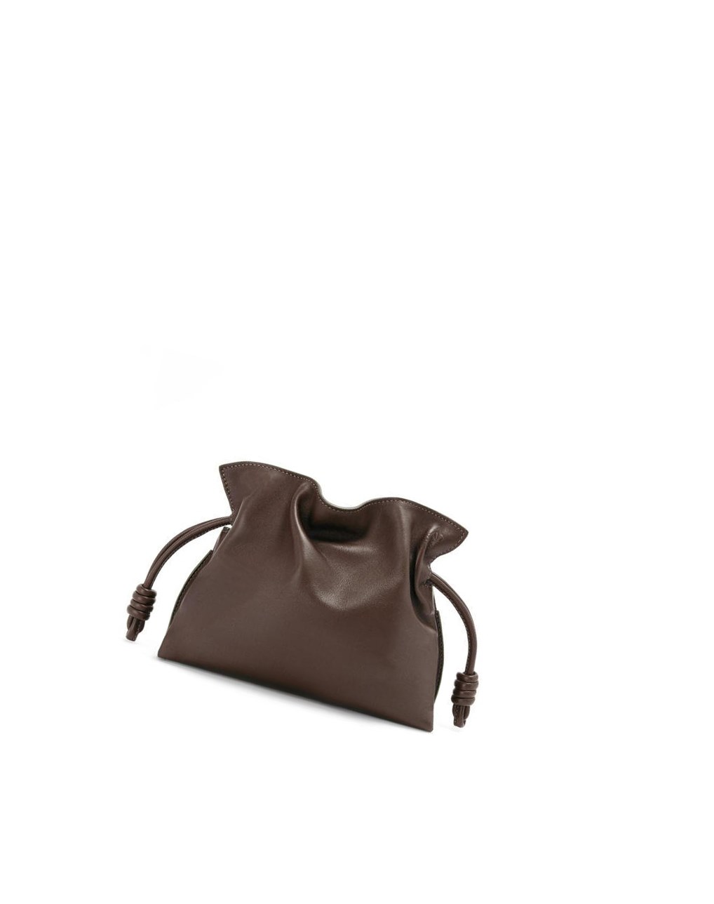 Loewe Mini Flamenco clutch in nappa calfskin Chocolat | 0273MNUSG