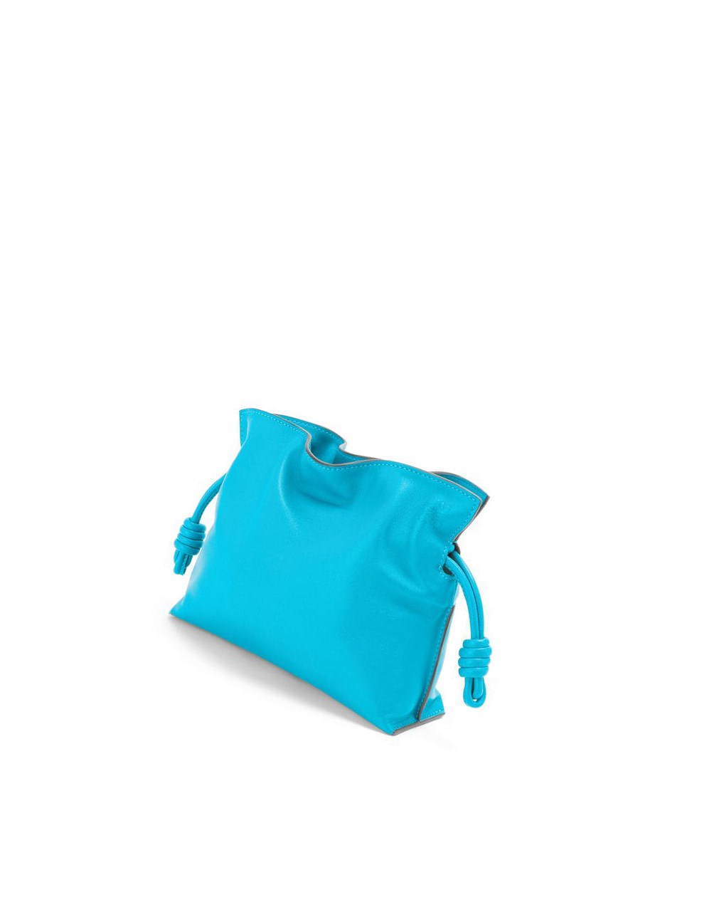 Loewe Mini Flamenco clutch in nappa calfskin Cyan | 2051FALTD