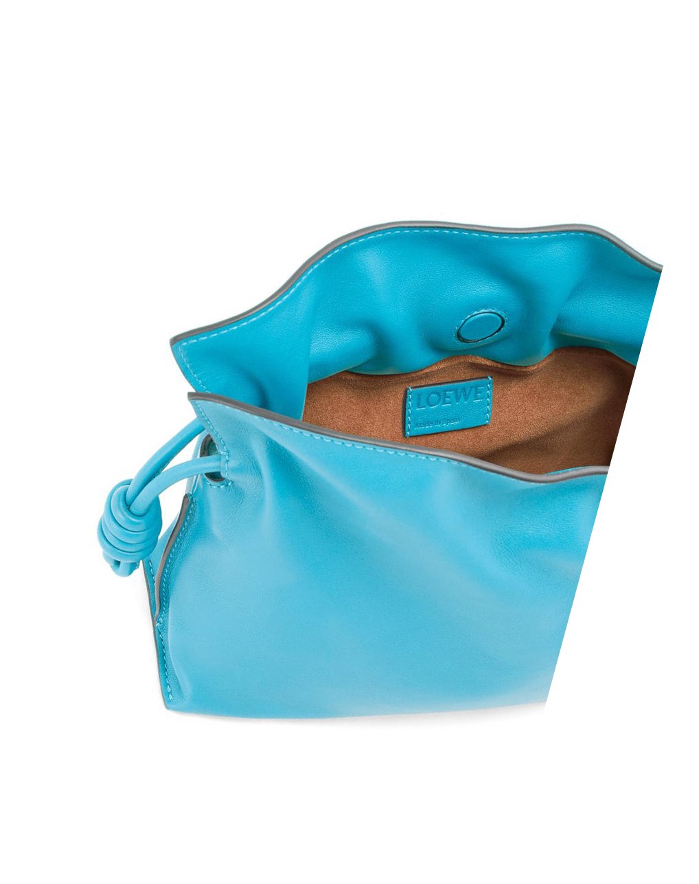 Loewe Mini Flamenco clutch in nappa calfskin Cyan | 2051FALTD