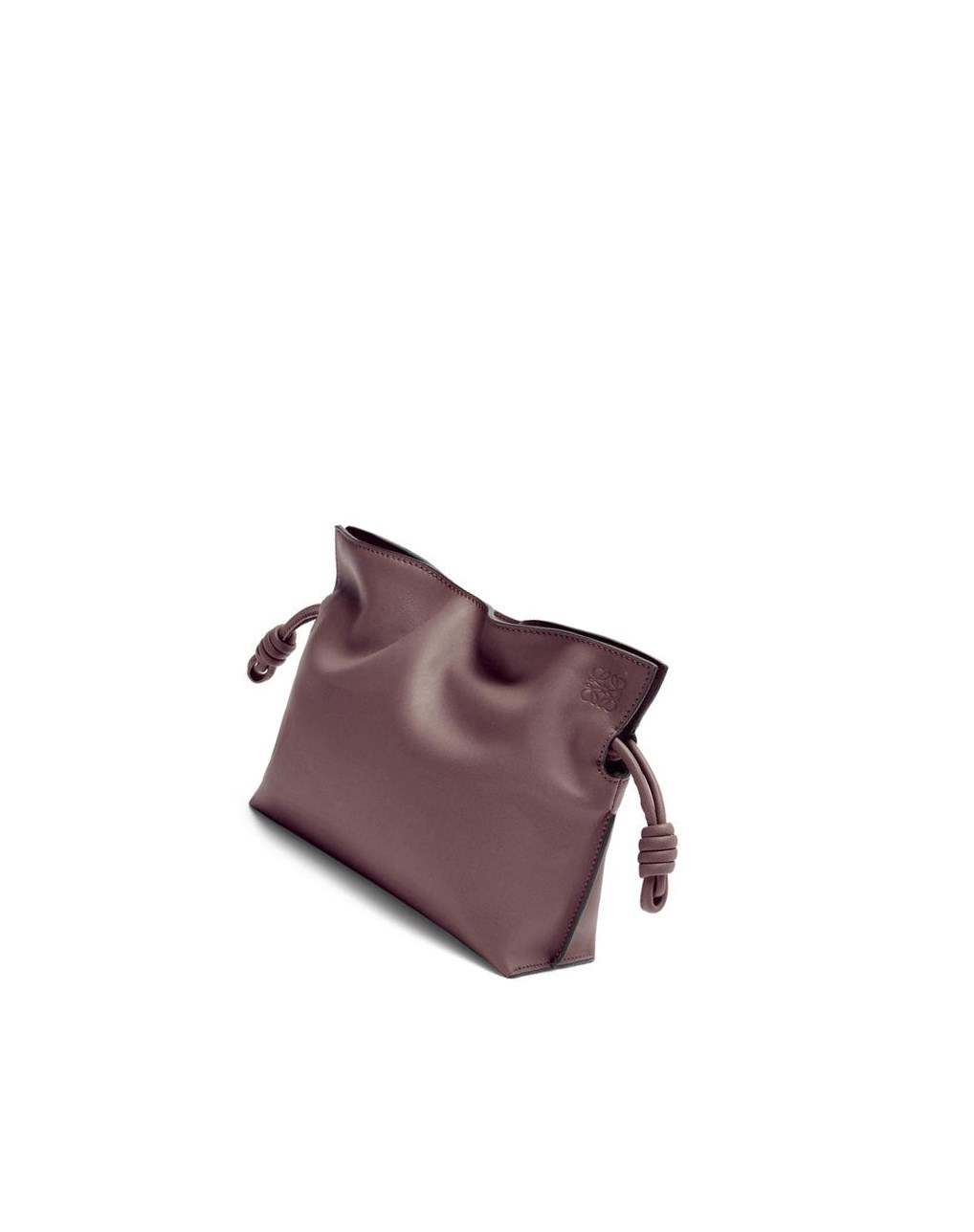 Loewe Mini Flamenco clutch in nappa calfskin Prune | 4173KMYCE