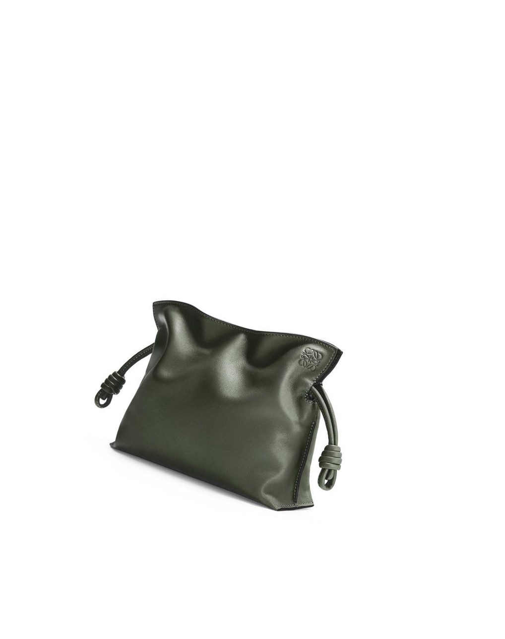 Loewe Mini Flamenco clutch in nappa calfskin Kaki | 4917YGFLM