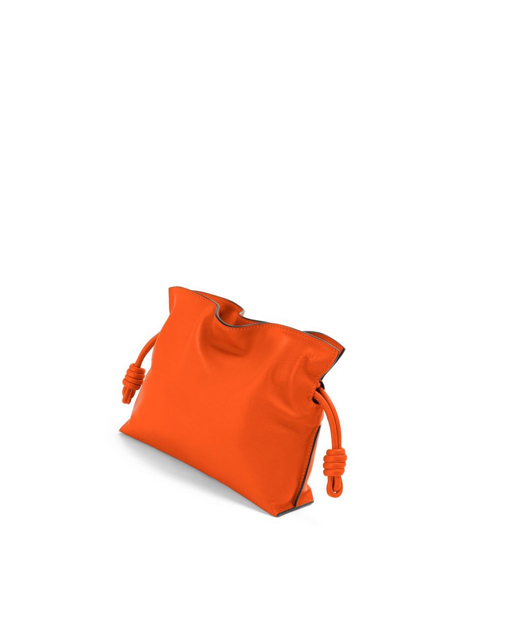 Loewe Mini Flamenco clutch in nappa calfskin with chain Orange | 8712FLORH