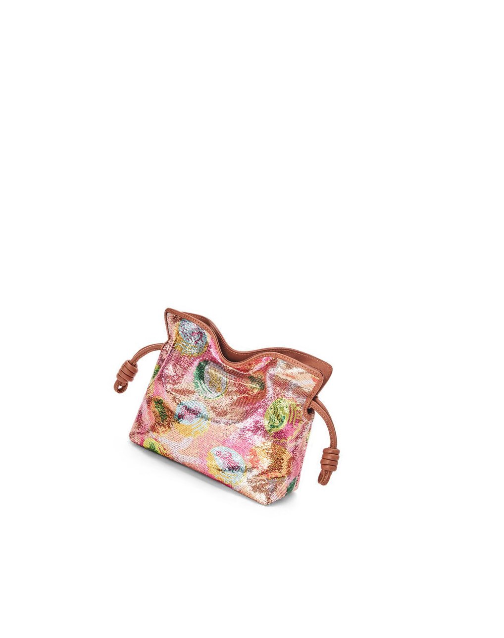 Loewe Mini Flamenco clutch in sequins and classic calfskin Multicolore | 0834PAVZH