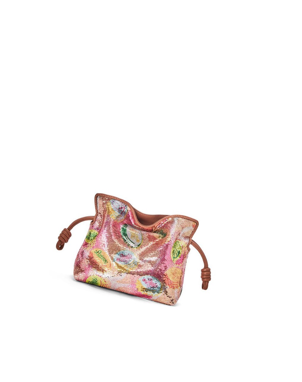 Loewe Mini Flamenco clutch in sequins and classic calfskin Multicolore | 0834PAVZH