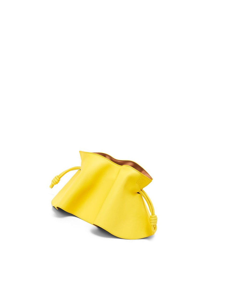 Loewe Mini Flamenco petal clutch in nappa calfskin Citron | 2534VFEWB