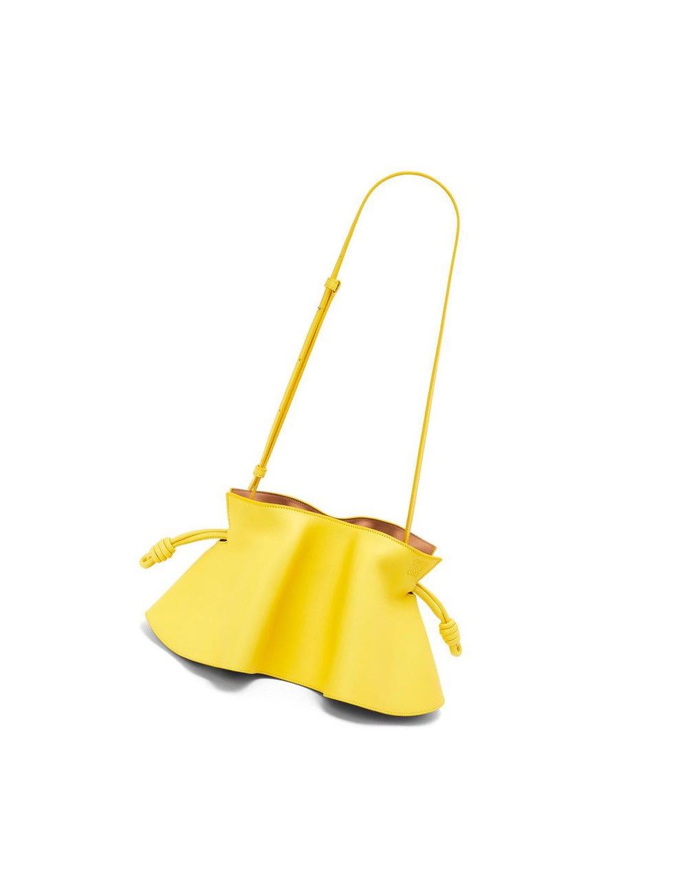 Loewe Mini Flamenco petal clutch in nappa calfskin Citron | 2534VFEWB