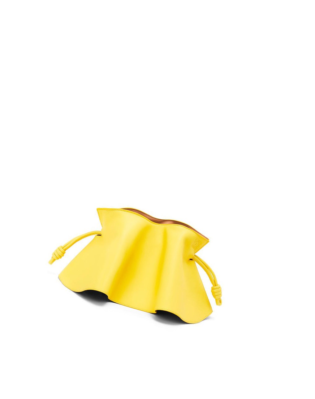 Loewe Mini Flamenco petal clutch in nappa calfskin Citron | 4319ODSXA