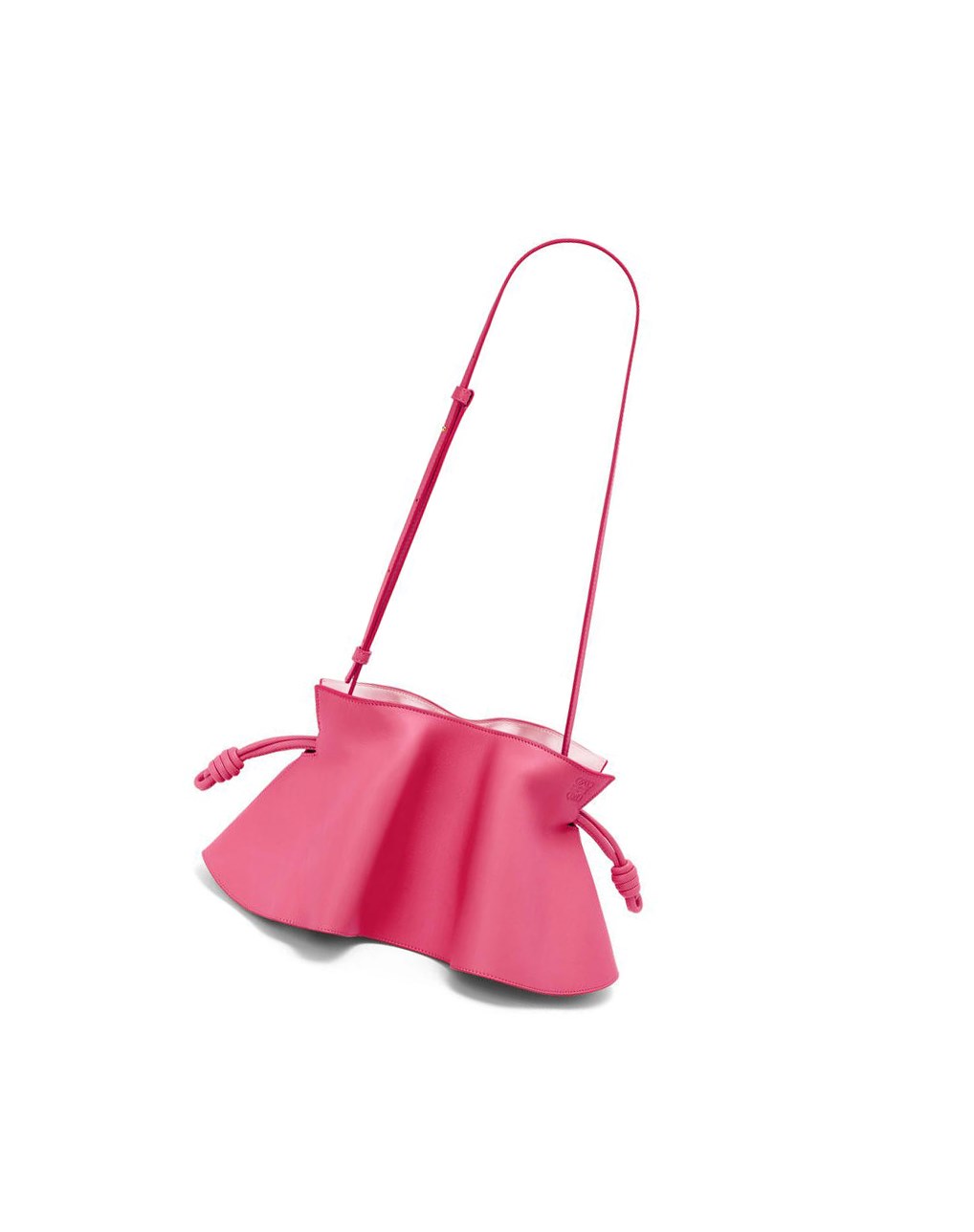 Loewe Mini Flamenco petal clutch in nappa calfskin Fushia | 7804ILYRO