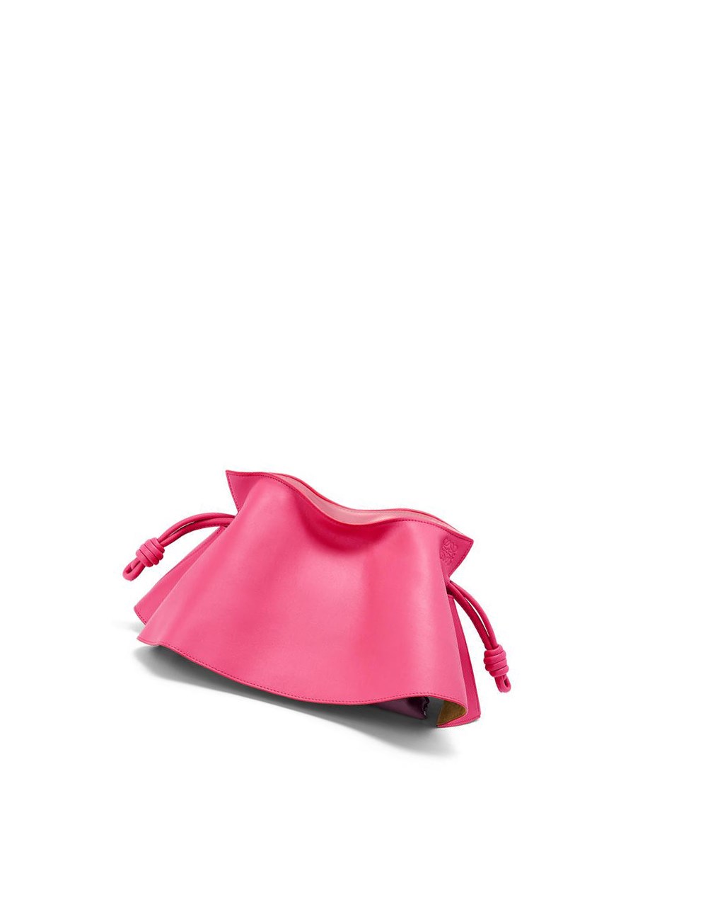 Loewe Mini Flamenco petal clutch in nappa calfskin Fushia | 7804ILYRO