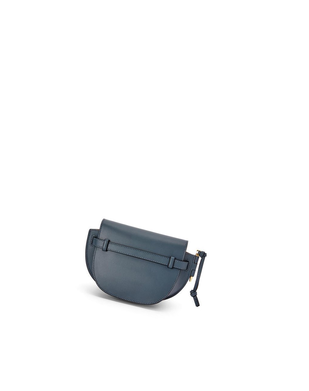 Loewe Mini Gate Dual bag in soft calfskin and jacquard Bleu | 1964DPYAB