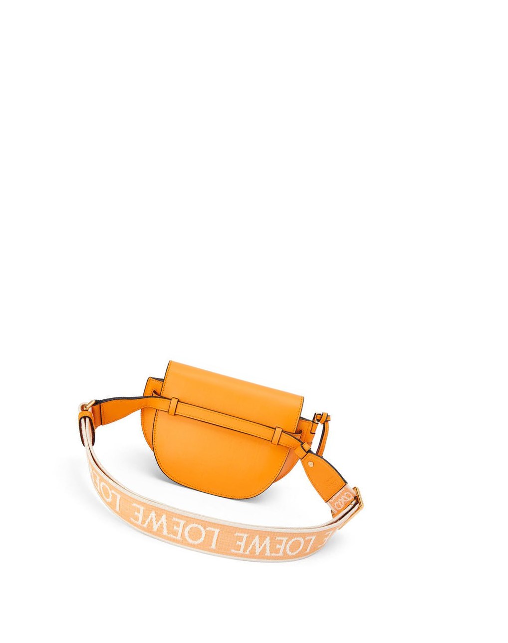 Loewe Mini Gate Dual bag in soft calfskin and jacquard Mandarin | 2319YDLHR