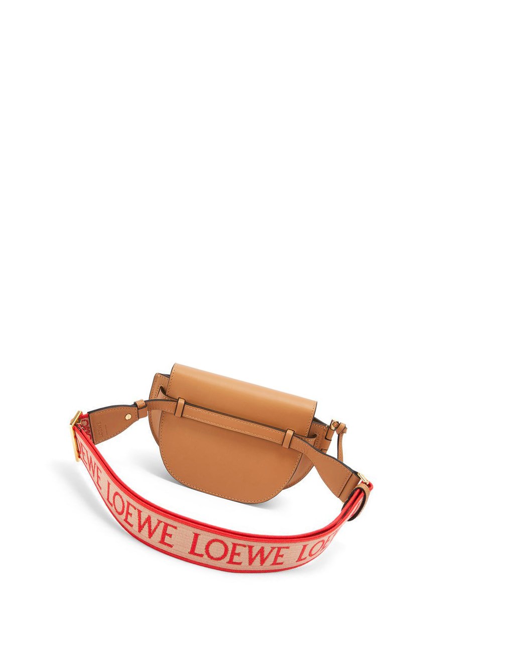 Loewe Mini Gate Dual bag in soft calfskin and jacquard Warm Desert | 2618ZWVAI