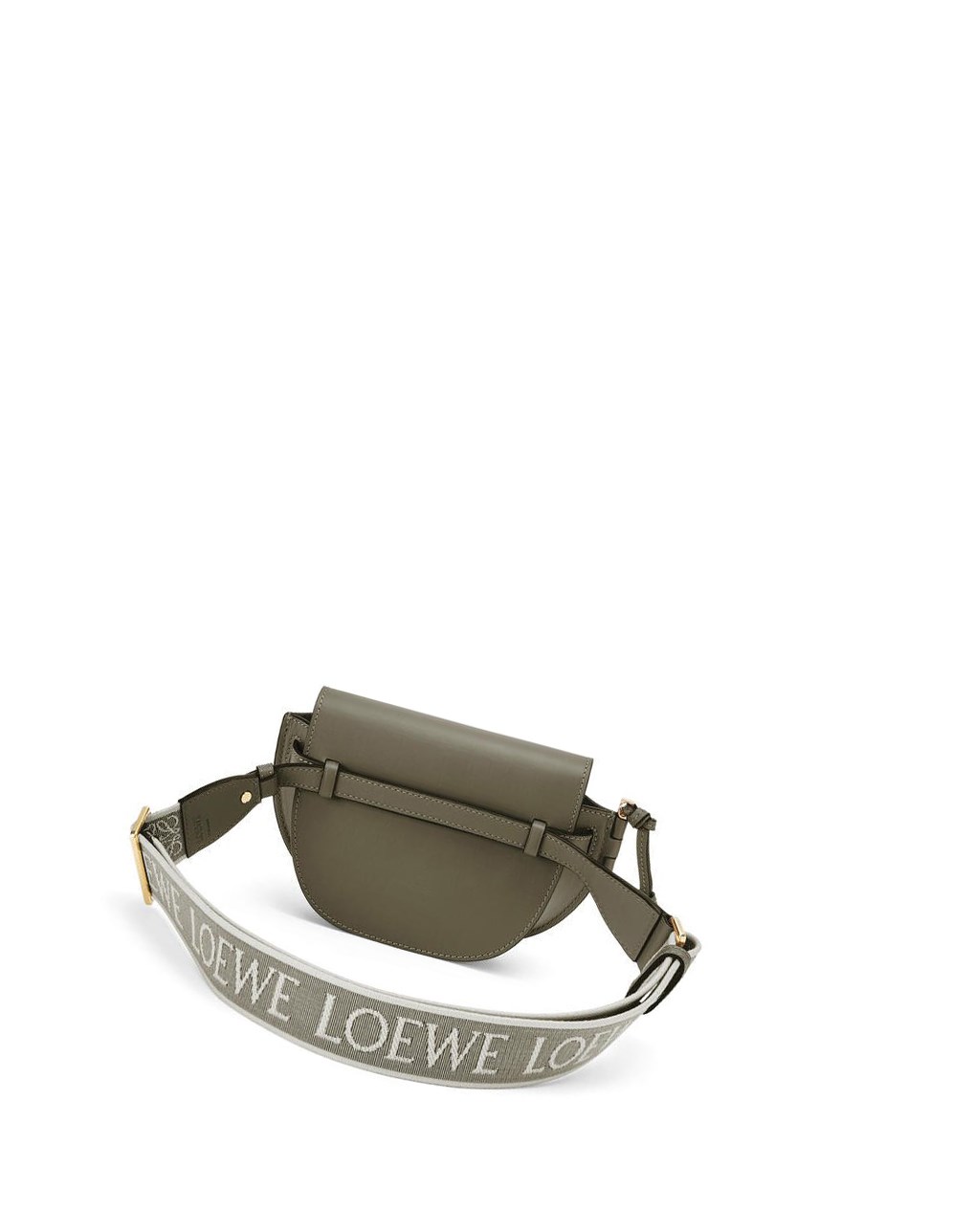 Loewe Mini Gate Dual bag in soft calfskin and jacquard Vert | 3826YGBMJ