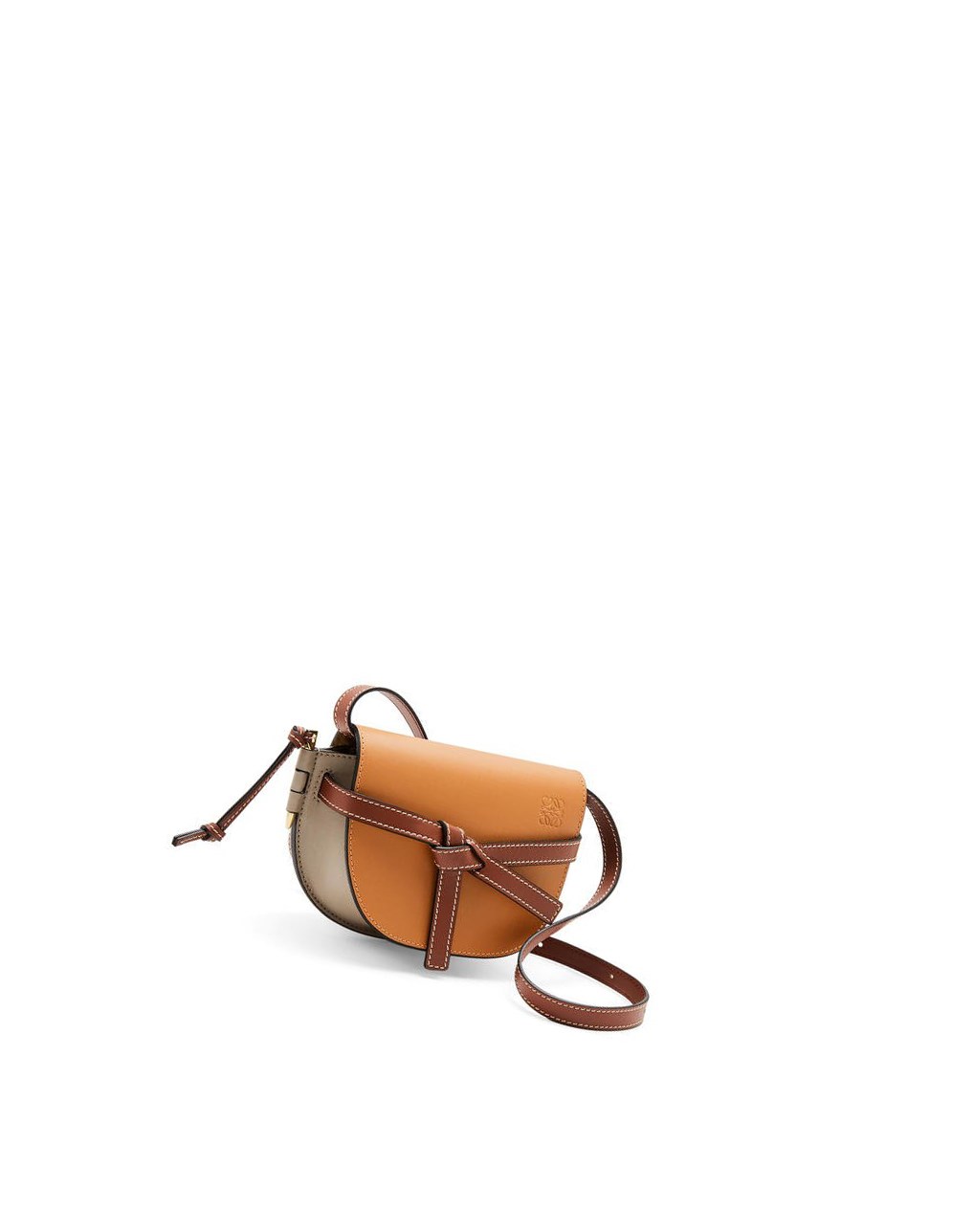 Loewe Mini Gate Dual bag in soft calfskin Grise Clair | 4927JSEKA