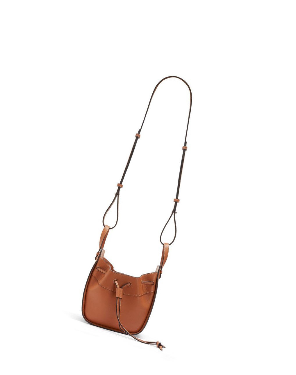 Loewe Mini Hammock drawstring in classic calfskin Tan | 1254PCJDW