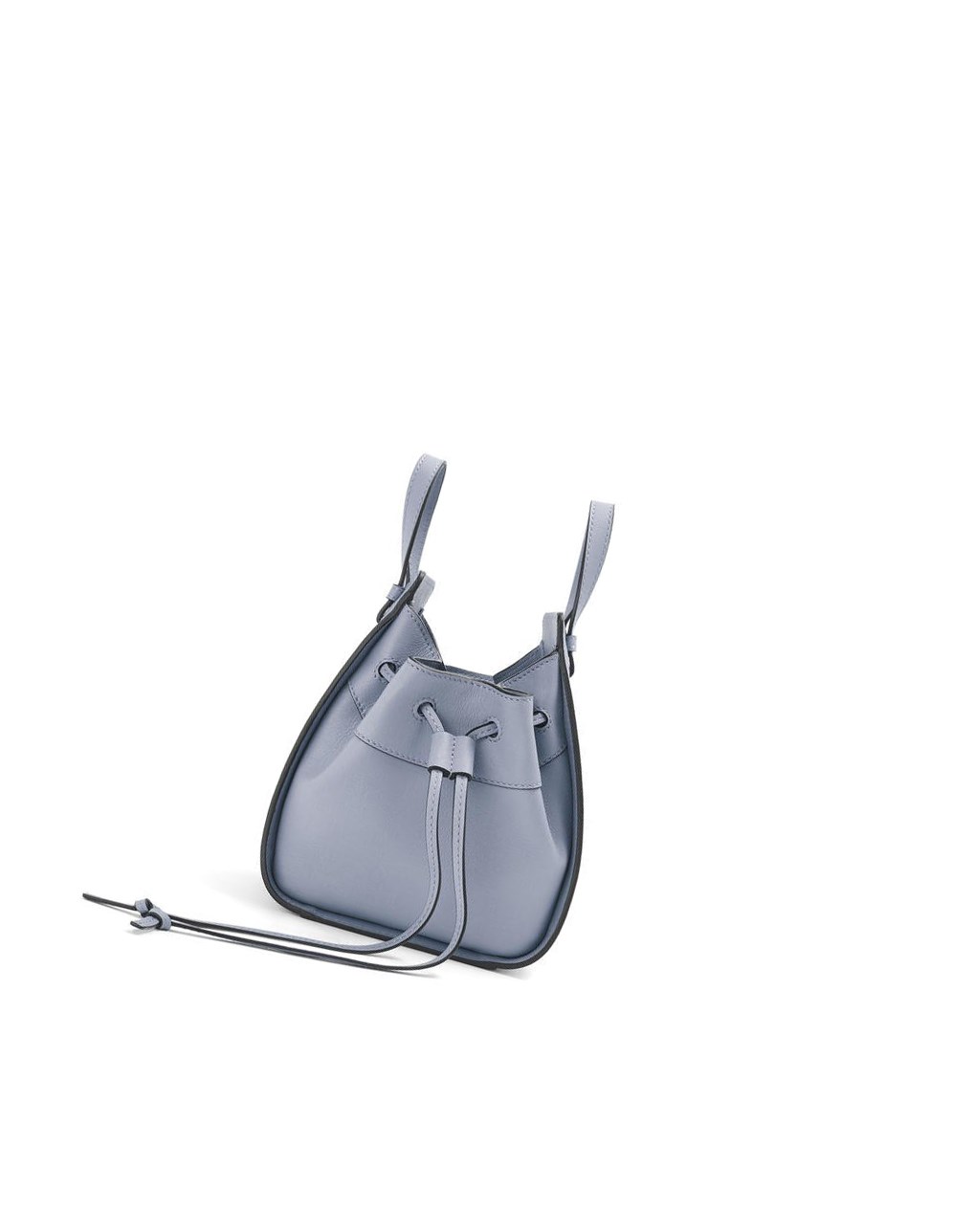 Loewe Mini Hammock drawstring in classic calfskin Bleu | 1973OMVAY