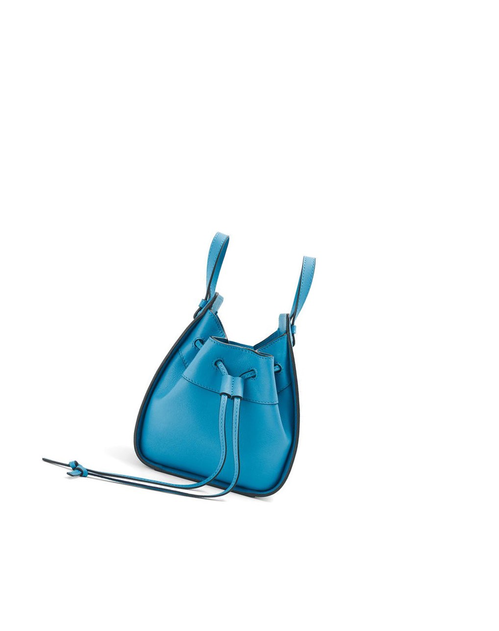 Loewe Mini Hammock drawstring in classic calfskin Bleu | 3521XOZAW